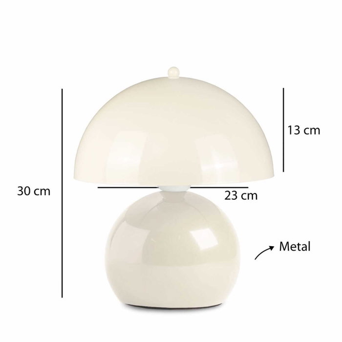 Opviq Lámpara de Mesa de Metal Crema Opviq Lámpara de Mesa de Metal Crema
